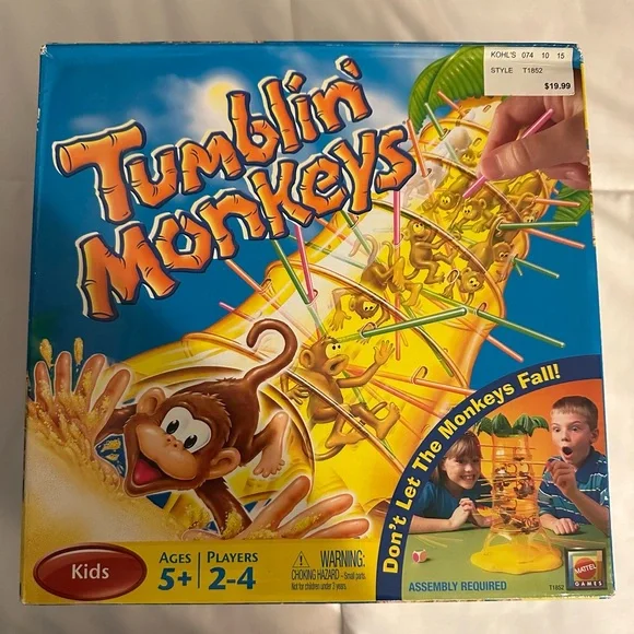 VTG Mattel Tumblin' Monkeys Game, Ages 5+ - Picture 1 of 5